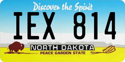 ND license plate IEX814