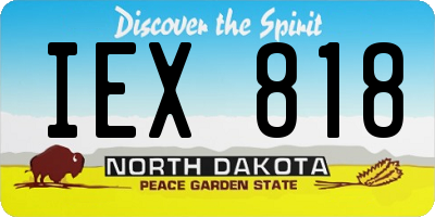 ND license plate IEX818