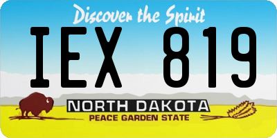 ND license plate IEX819