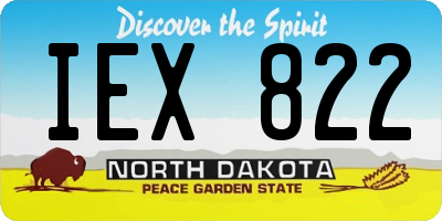 ND license plate IEX822