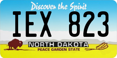 ND license plate IEX823