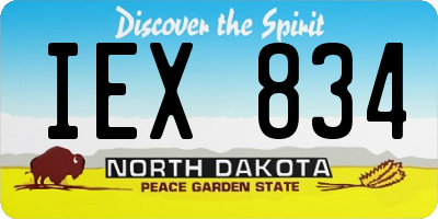 ND license plate IEX834