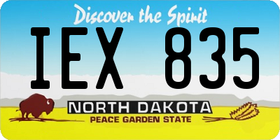 ND license plate IEX835