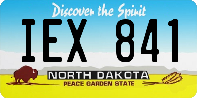 ND license plate IEX841