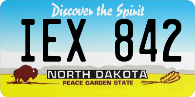 ND license plate IEX842