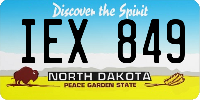 ND license plate IEX849