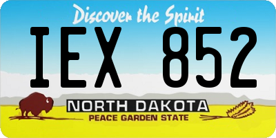 ND license plate IEX852