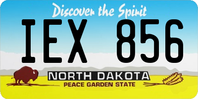 ND license plate IEX856