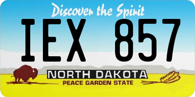 ND license plate IEX857