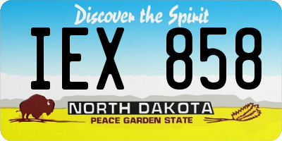 ND license plate IEX858
