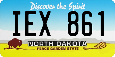 ND license plate IEX861