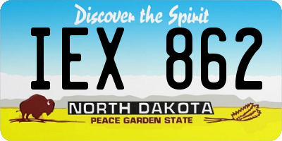 ND license plate IEX862