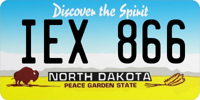 ND license plate IEX866