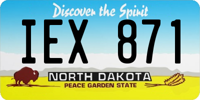 ND license plate IEX871