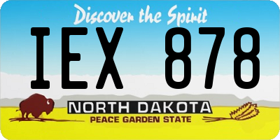ND license plate IEX878