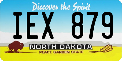 ND license plate IEX879