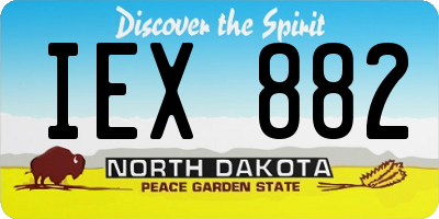 ND license plate IEX882