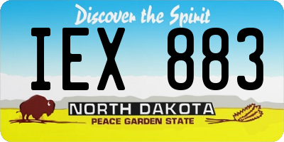 ND license plate IEX883