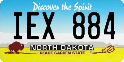 ND license plate IEX884