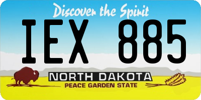 ND license plate IEX885