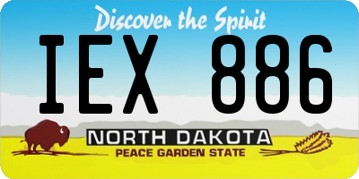 ND license plate IEX886