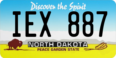 ND license plate IEX887