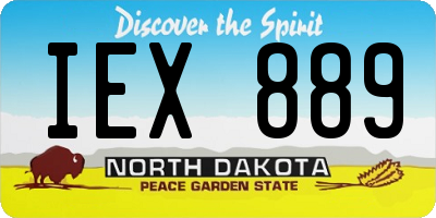 ND license plate IEX889