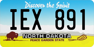 ND license plate IEX891