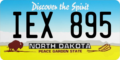 ND license plate IEX895