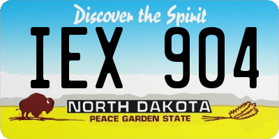 ND license plate IEX904