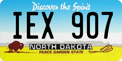 ND license plate IEX907