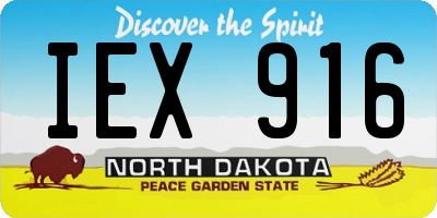 ND license plate IEX916