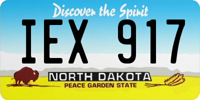 ND license plate IEX917