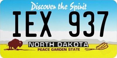 ND license plate IEX937