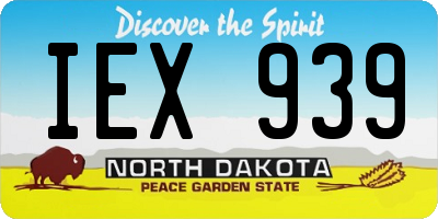 ND license plate IEX939