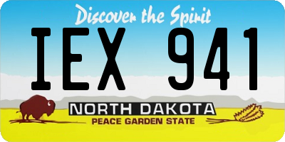 ND license plate IEX941