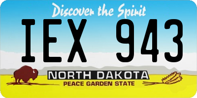 ND license plate IEX943