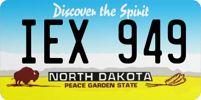 ND license plate IEX949