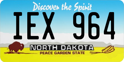 ND license plate IEX964