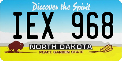 ND license plate IEX968