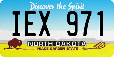 ND license plate IEX971