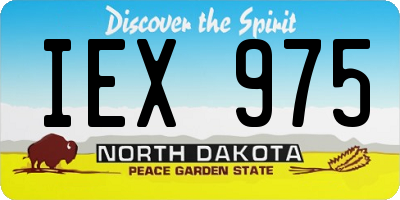 ND license plate IEX975