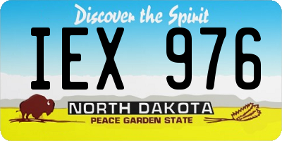 ND license plate IEX976