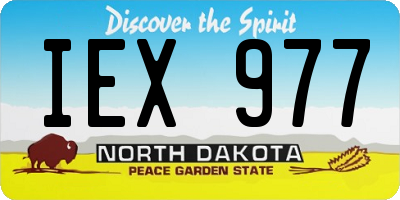 ND license plate IEX977