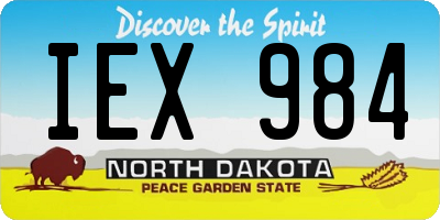 ND license plate IEX984