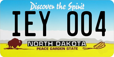 ND license plate IEY004