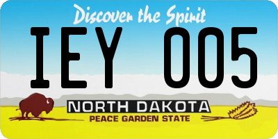ND license plate IEY005