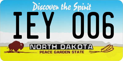 ND license plate IEY006