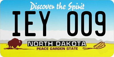 ND license plate IEY009
