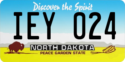ND license plate IEY024